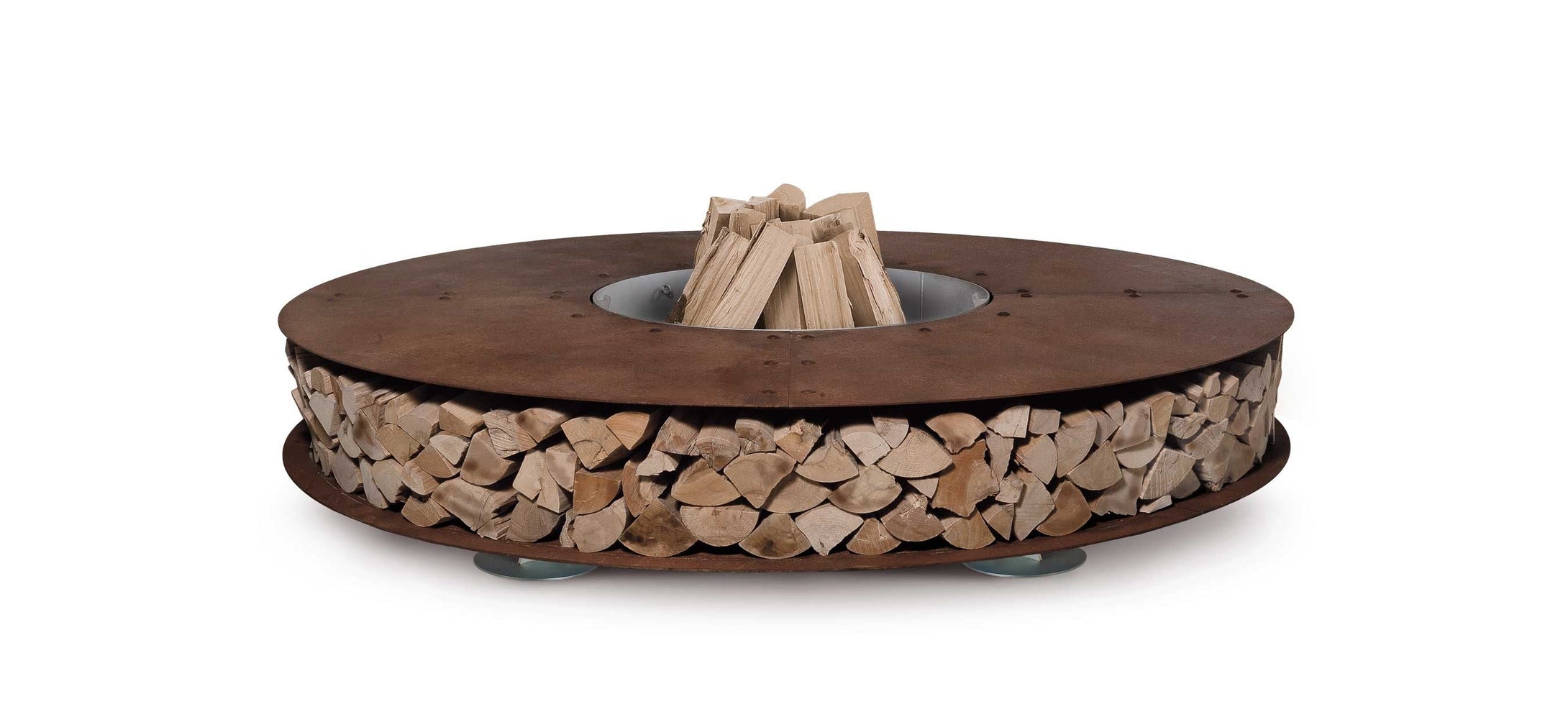 AK47 Design Zero Vintage Brown 2500 mm Wood-Burning Fire Pit-The Outdoor Fireplace Store