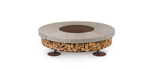 AK47 Design Ercole Concrete Basic Grey 1200 mm Wood-Burning Fire Pit-The Outdoor Fireplace Store
