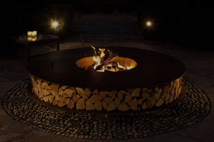 AK47 Design Zero White 2500 mm Wood-Burning Fire Pit-The Outdoor Fireplace Store