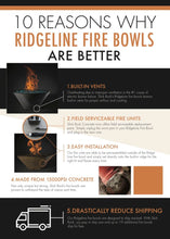 Load image into Gallery viewer, Slick Rock Ridgeline Square Fire Bowl - Electronic Ignition - The Outdoor Fireplace Store