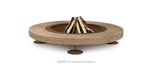 AK47 Design Rondo Santafiora Trachyte Stone 2060 mm Wood-Burning Fire Pit-The Outdoor Fireplace Store
