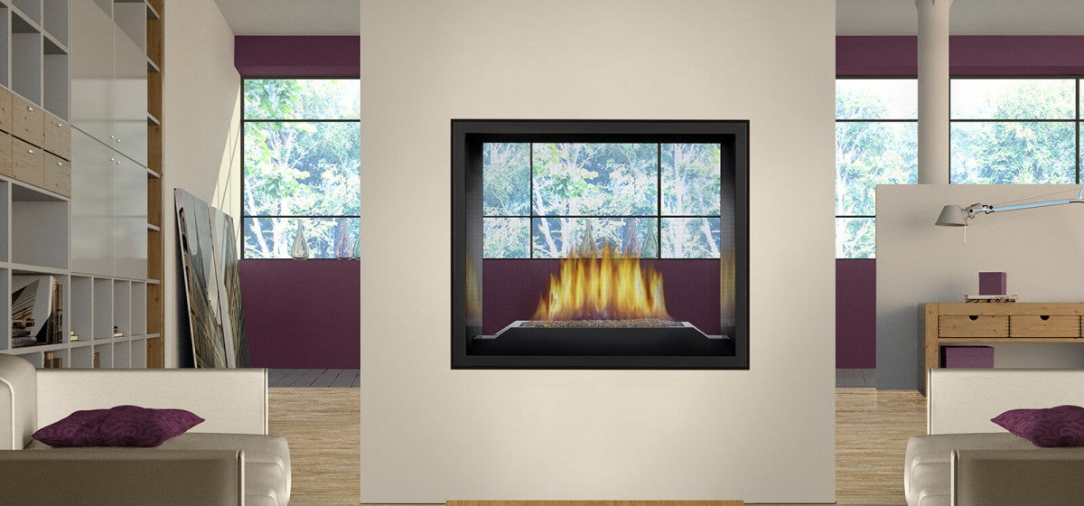 Napoleon High Definition 81 Direct Vent Gas Fireplace See Through - The Outdoor Fireplace Store