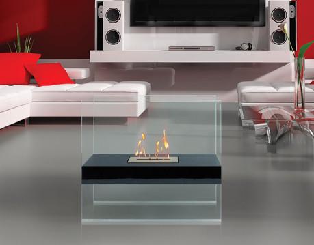 Anywhere Fireplace Madison Indoor/Outdoor Floor Standing - Black - The Outdoor Fireplace Store