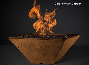 Slick Rock Ridgeline Square Fire Bowl - Electronic Ignition - The Outdoor Fireplace Store