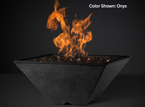 Slick Rock Ridgeline Square Fire Bowl - Electronic Ignition - The Outdoor Fireplace Store